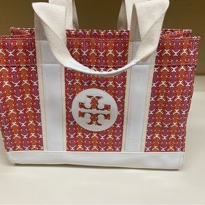 Like new Tory Burch tote. Approximately 16x12 inches.